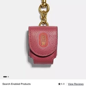 Wireless Earbud Case Bag Charm With Coach Patch